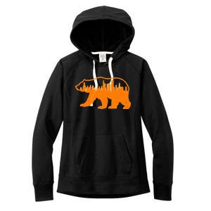 Chicago Skyline City Bear Women's Fleece Hoodie