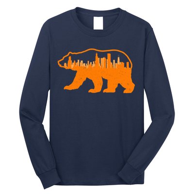Chicago Skyline City Bear Long Sleeve Shirt