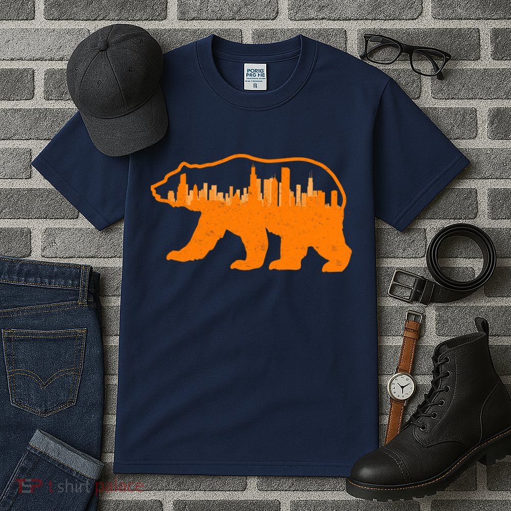 Chicago Skyline City Bear Tall T-Shirt