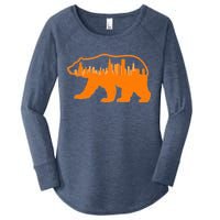 Chicago Skyline City Bear Women's Perfect Tri Tunic Long Sleeve Shirt