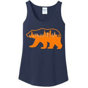 Chicago Skyline City Bear Ladies Essential Tank