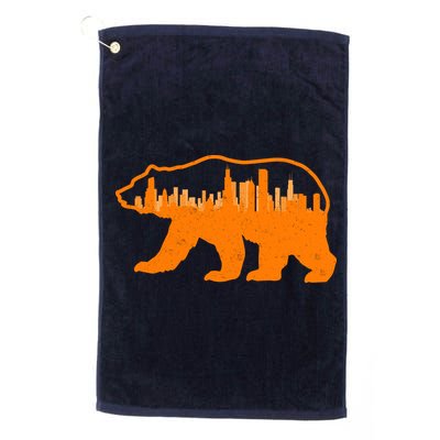 Chicago Skyline City Bear Golf Towel