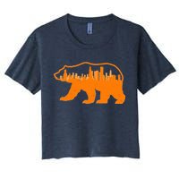 Chicago Skyline City Bear Women's Crop Top Tee