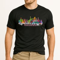 Chicago Skyline Paint Splatter Cooling Performance Crew T-Shirt