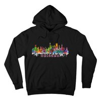 Chicago Skyline Paint Splatter Hoodie