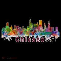 Chicago Skyline Paint Splatter Impact Tech Backpack