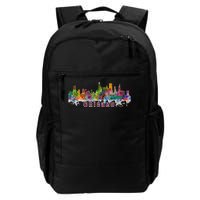 Chicago Skyline Paint Splatter Daily Commute Backpack