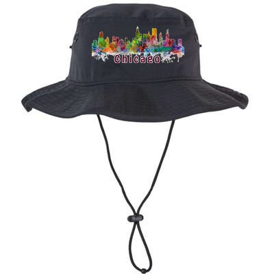 Chicago Skyline Paint Splatter Bucket Hat