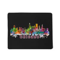 Chicago Skyline Paint Splatter Mousepad