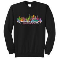 Chicago Skyline Paint Splatter Tall Sweatshirt