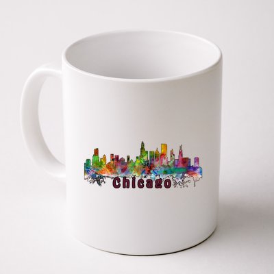 Chicago Skyline Paint Splatter Coffee Mug