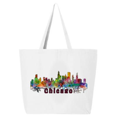 Chicago Skyline Paint Splatter 25L Jumbo Tote