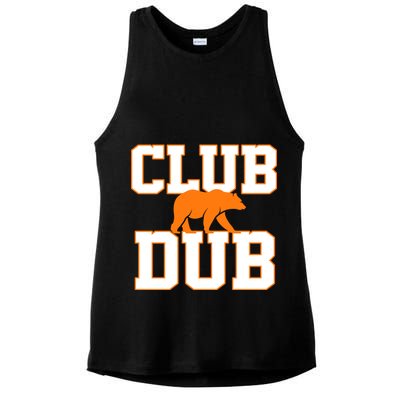 Chicago Sports Fan Club Dub Football Logo Ladies PosiCharge Tri-Blend Wicking Tank