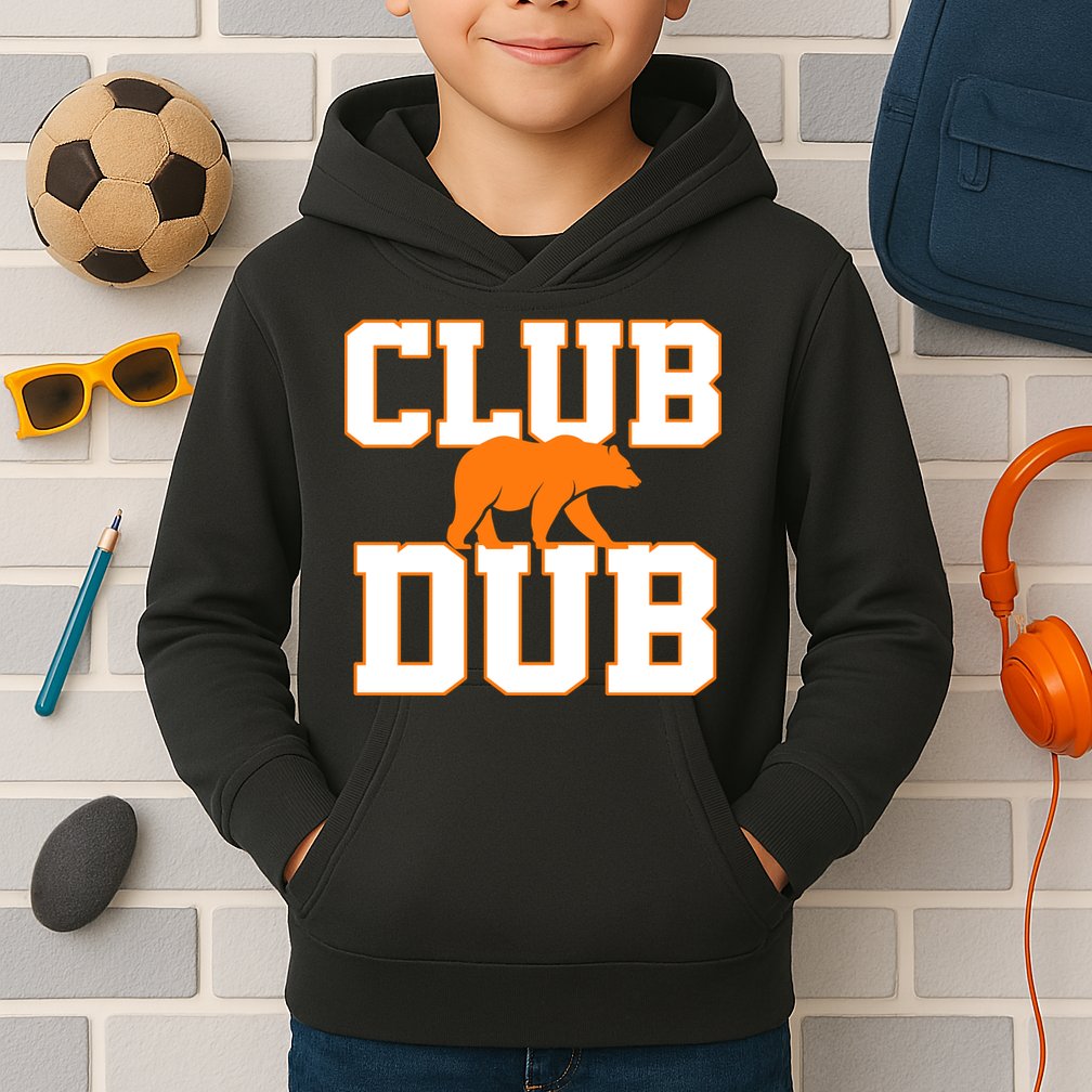 Chicago Sports Fan Club Dub Football Logo Kids Hoodie