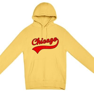 Chicago Vintage Classic Team Logo Premium Pullover Hoodie