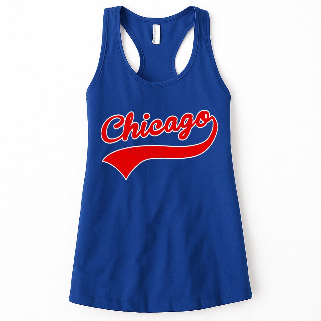 Chicago Vintage Classic Team Logo Womens Tank Top
