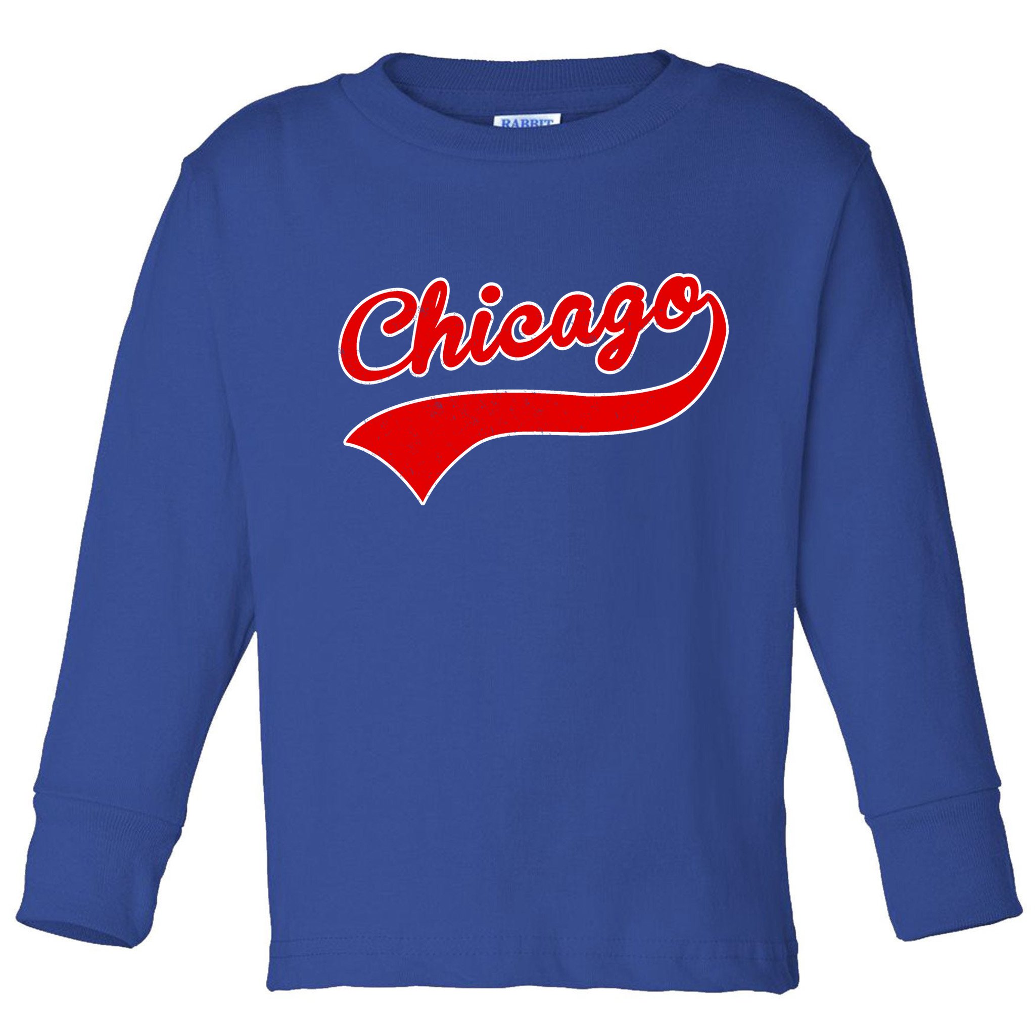 Chicago Vintage Classic Team Logo Toddler Long Sleeve Shirt