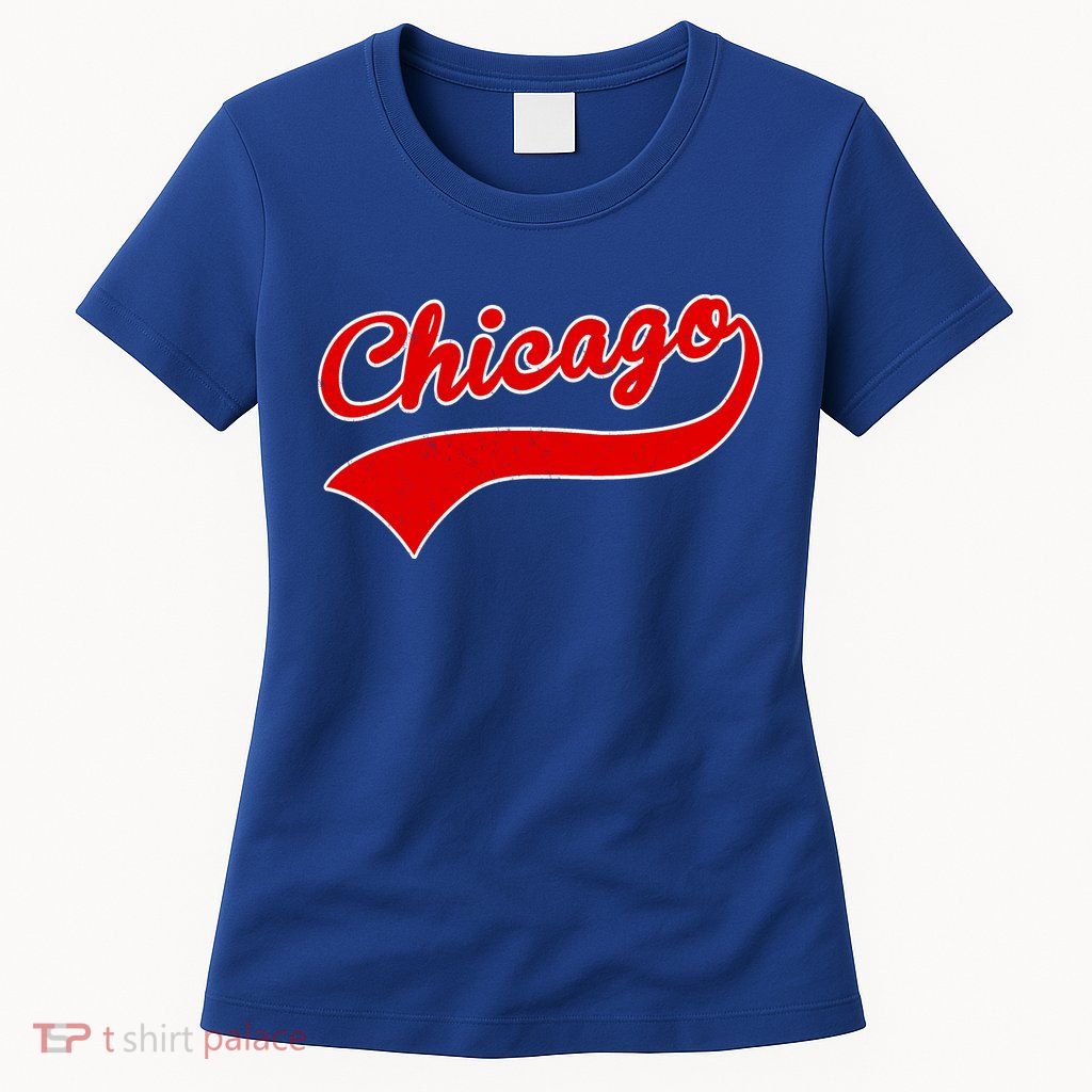 Chicago Vintage Classic Team Logo Womens T-Shirt