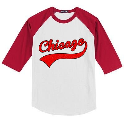 Chicago Vintage Classic Team Logo Kids Colorblock Raglan Jersey