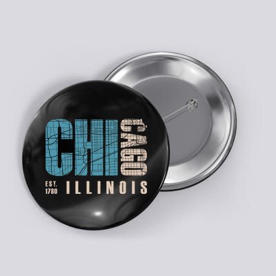 Chicago Vintage Emblem Button