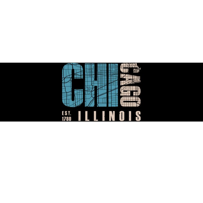 Chicago Vintage Emblem Bumper Sticker