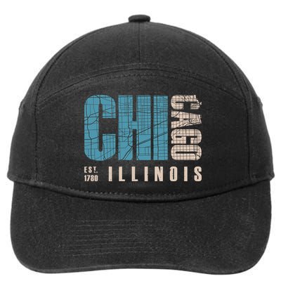 Chicago Vintage Emblem 7-Panel Snapback Hat