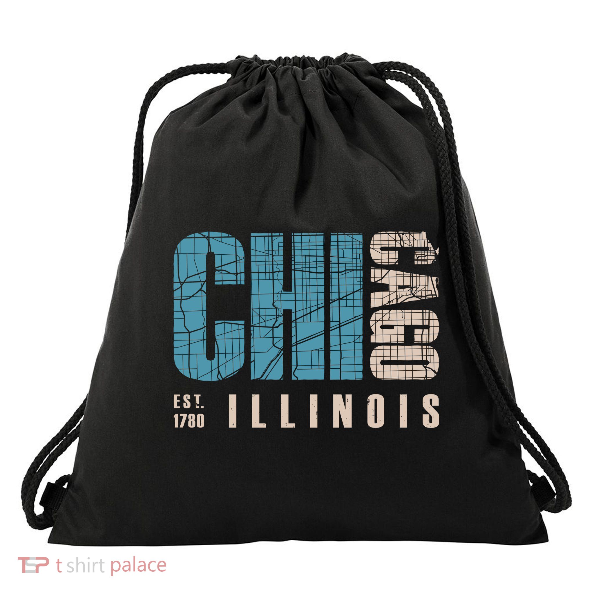 Chicago Vintage Emblem Drawstring Bag