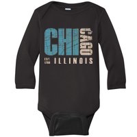 Chicago Vintage Emblem Baby Long Sleeve Bodysuit