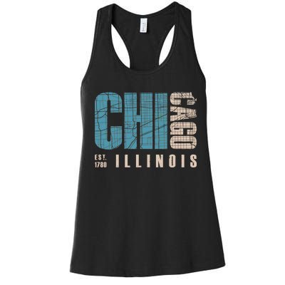 Chicago Vintage Emblem Women's Racerback Tank