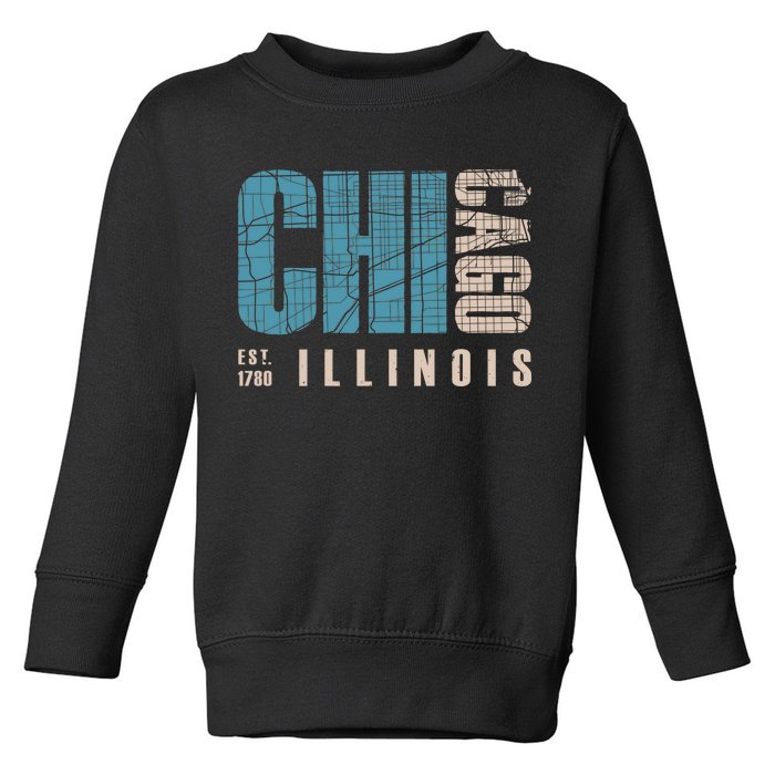 Chicago Vintage Emblem Toddler Sweatshirt