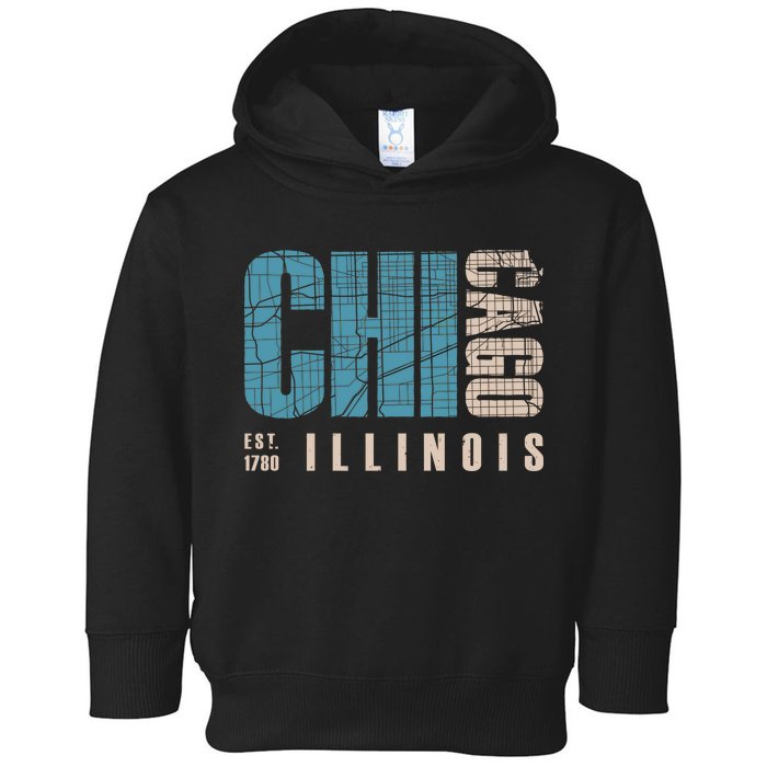 Chicago Vintage Emblem Toddler Hoodie