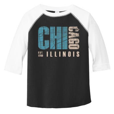 Chicago Vintage Emblem Toddler Fine Jersey T-Shirt