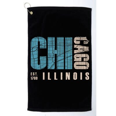 Chicago Vintage Emblem Platinum Collection Golf Towel