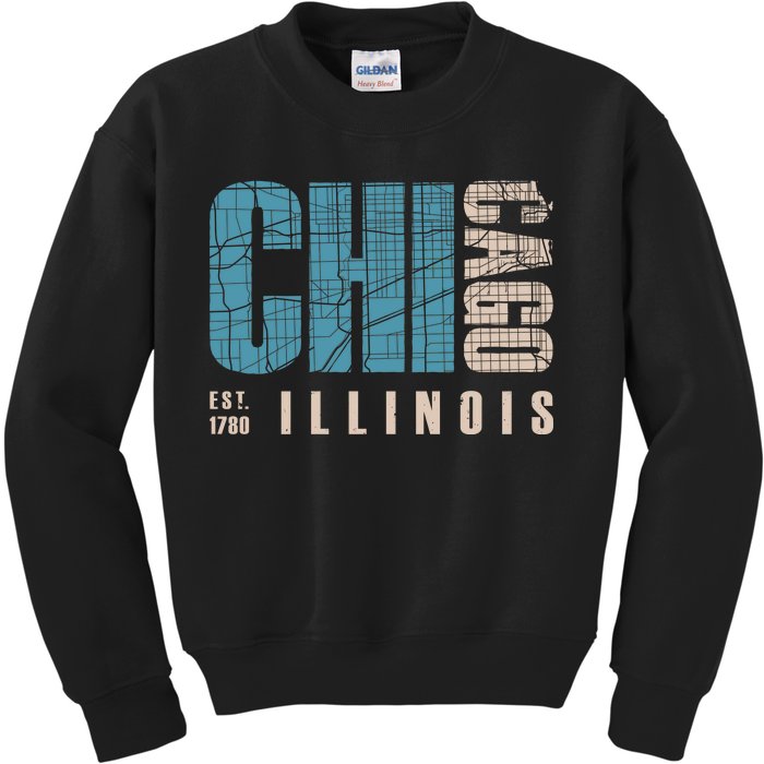 Chicago Vintage Emblem Kids Sweatshirt