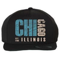 Chicago Vintage Emblem Wool Snapback Cap