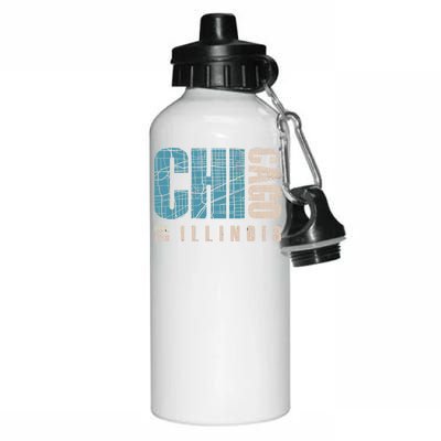 Chicago Vintage Emblem Aluminum Water Bottle 