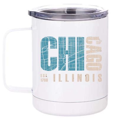 Chicago Vintage Emblem 12 oz Stainless Steel Tumbler Cup