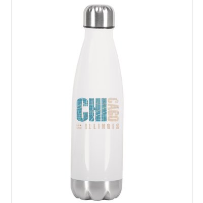 Chicago Vintage Emblem Stainless Steel Insulated Water Bottle