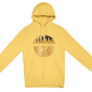 Chicago Vinyl Skyline Premium Pullover Hoodie