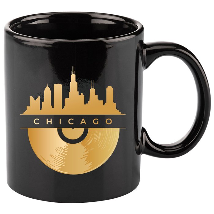 Chicago Vinyl Skyline 11oz C Handle Ceramic Mug
