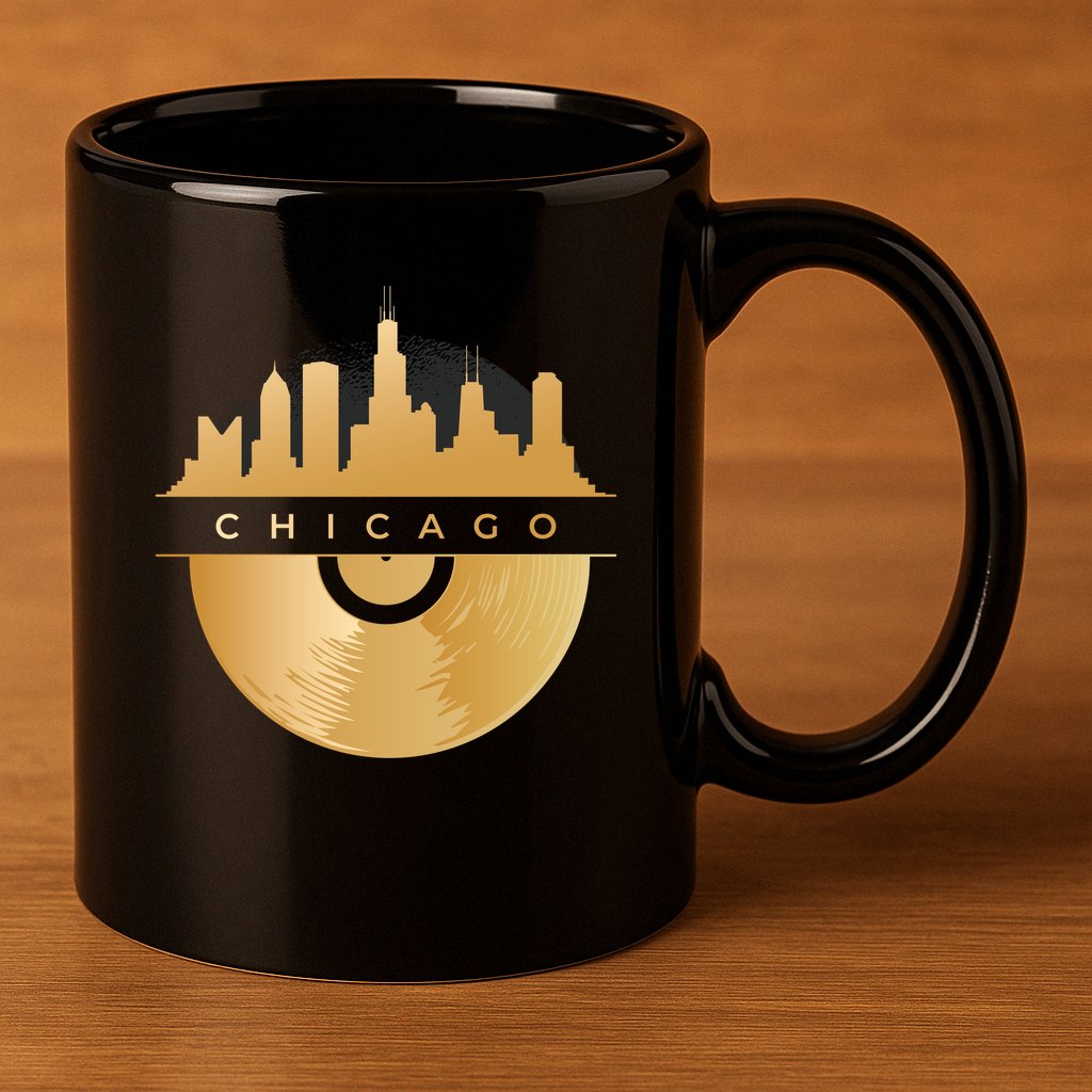 Chicago Vinyl Skyline 11oz C Handle Ceramic Mug