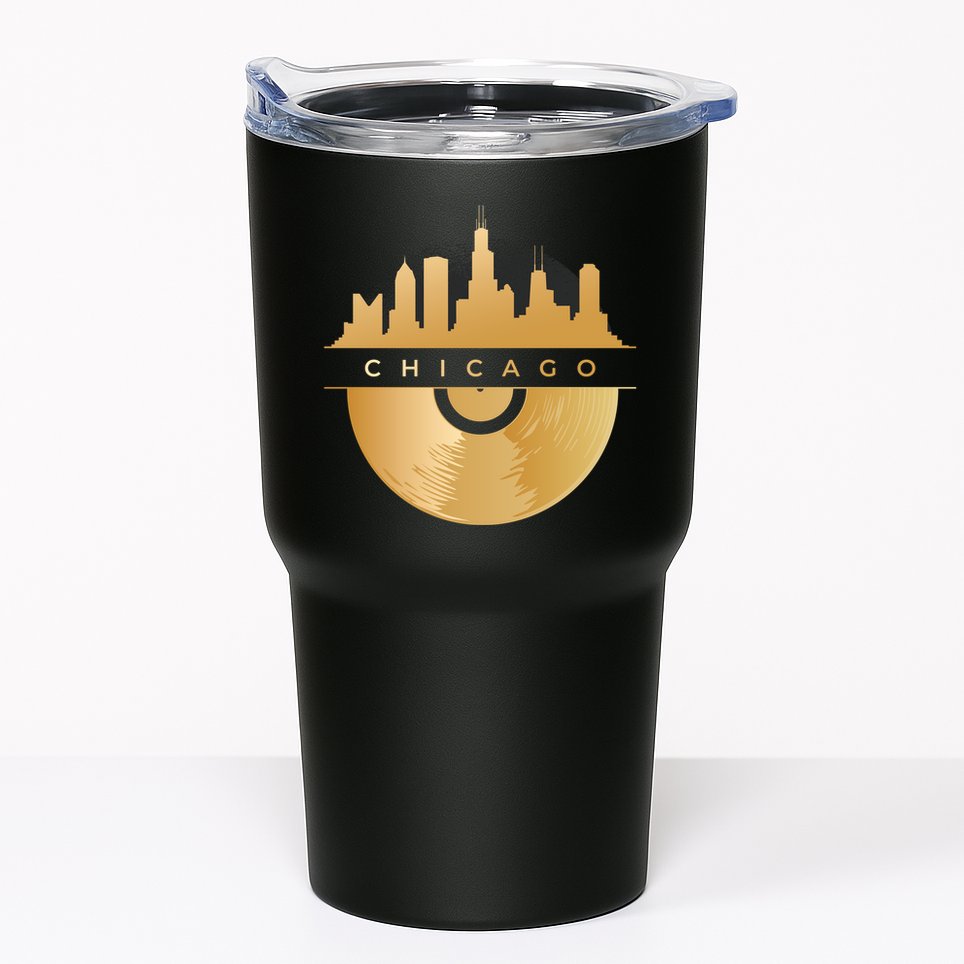 Chicago Vinyl Skyline Tumbler