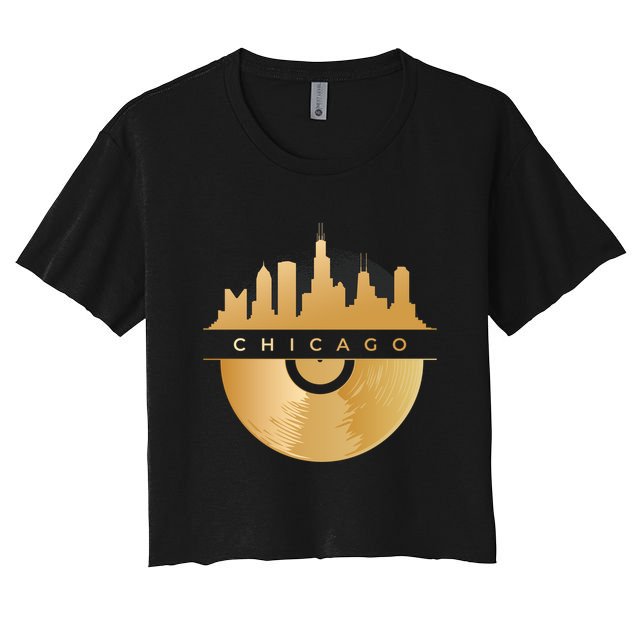Chicago Vinyl Skyline Crop Top