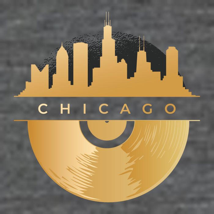 Chicago Vinyl Skyline 7 Panel Mesh Trucker Snapback Hat