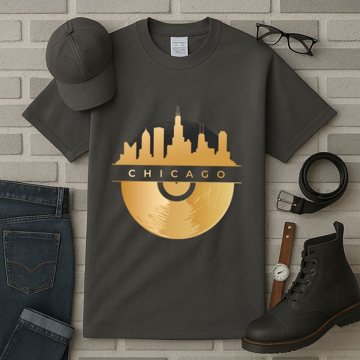 Chicago Vinyl Skyline Tall T-Shirt