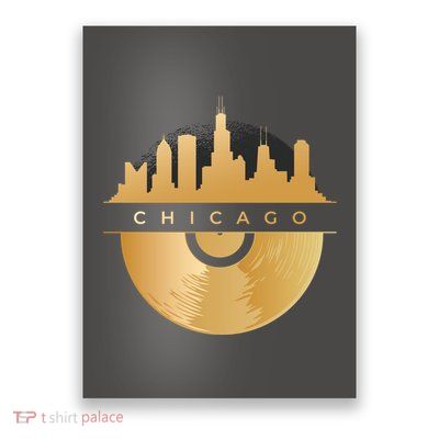 Chicago Vinyl Skyline Poster