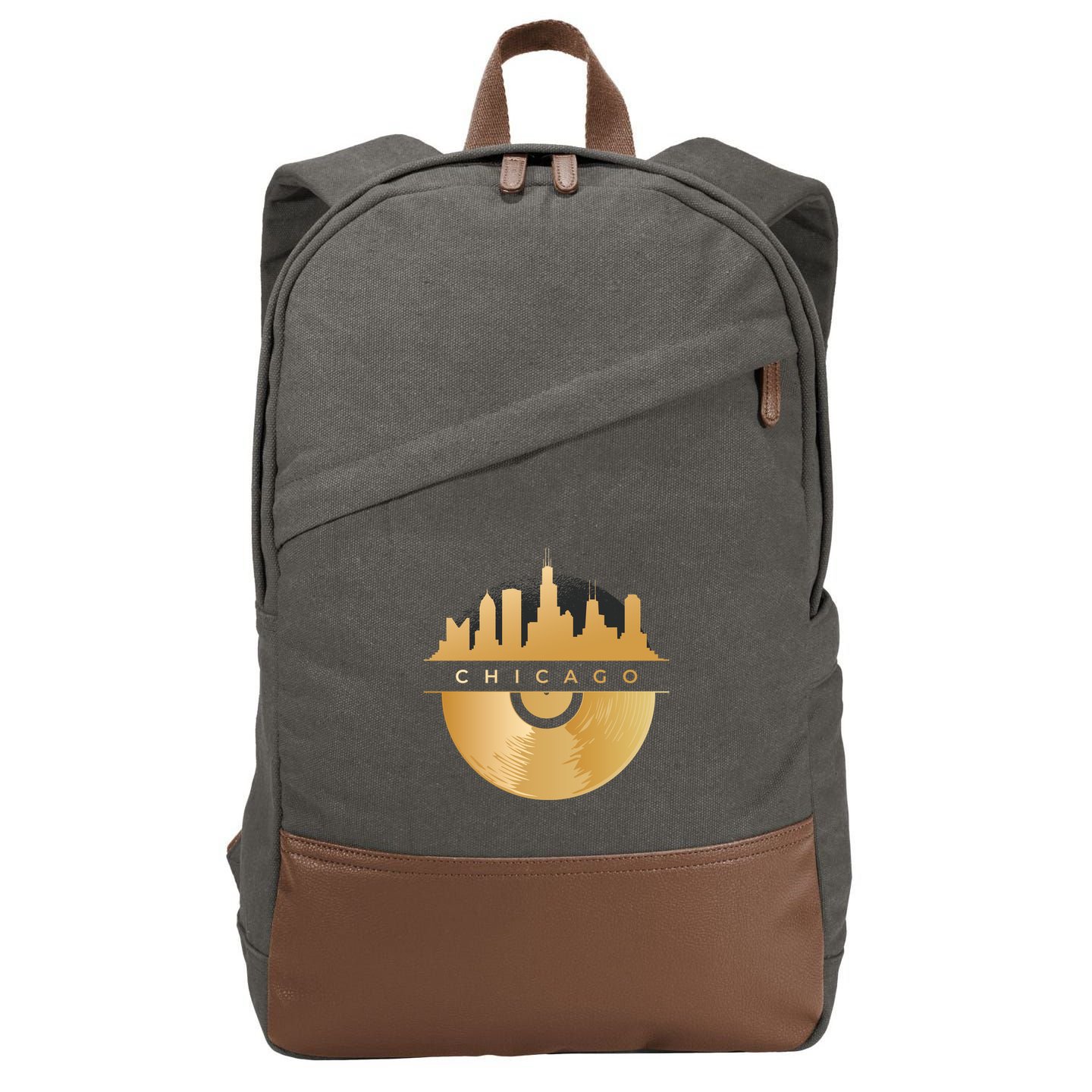 Chicago Vinyl Skyline Cotton Canvas Backpack
