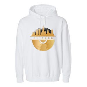 Chicago Vinyl Skyline Garment-Dyed Fleece Hoodie