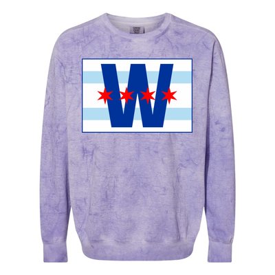 Chicago W Flag Colorblast Crewneck Sweatshirt