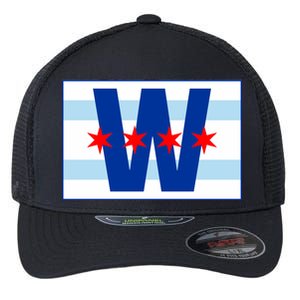 Chicago W Flag Flexfit Unipanel Trucker Cap